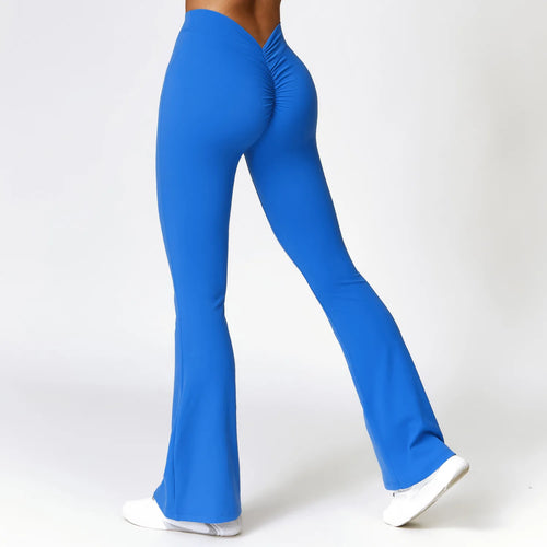 V-shaped Hip Yoga Pants Flare Leggings Women High Waist Wide Leg Pants