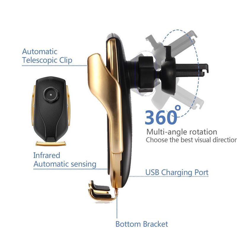 Automatic Clamping Wireless Car Charger