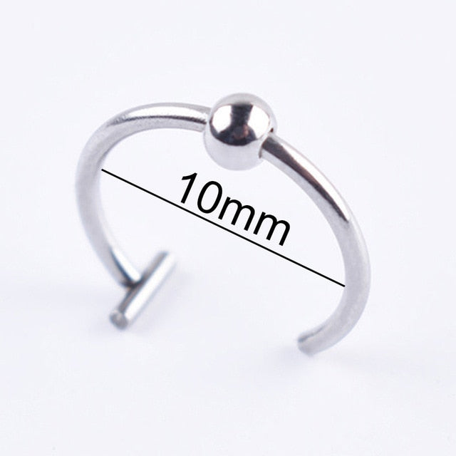 Women lips Rings Medical Titanium steel Nose Ring Fake Nose Ring Septum Piercing Clip On mouth Ring Fake Piercing Body Clip Hoop