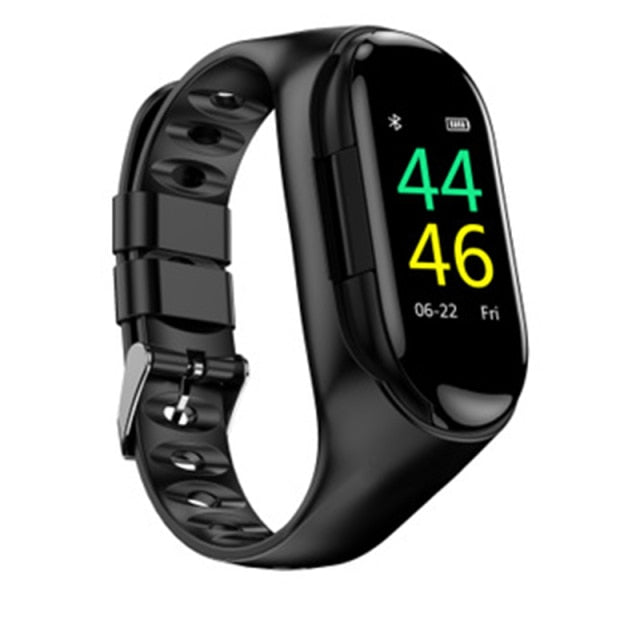 JIMARTI M1 Smart Watch With Earphone Wireless Bluetooth Handsfree Earbuds Headset Fitness Tracker Wristband Couple Bracelet