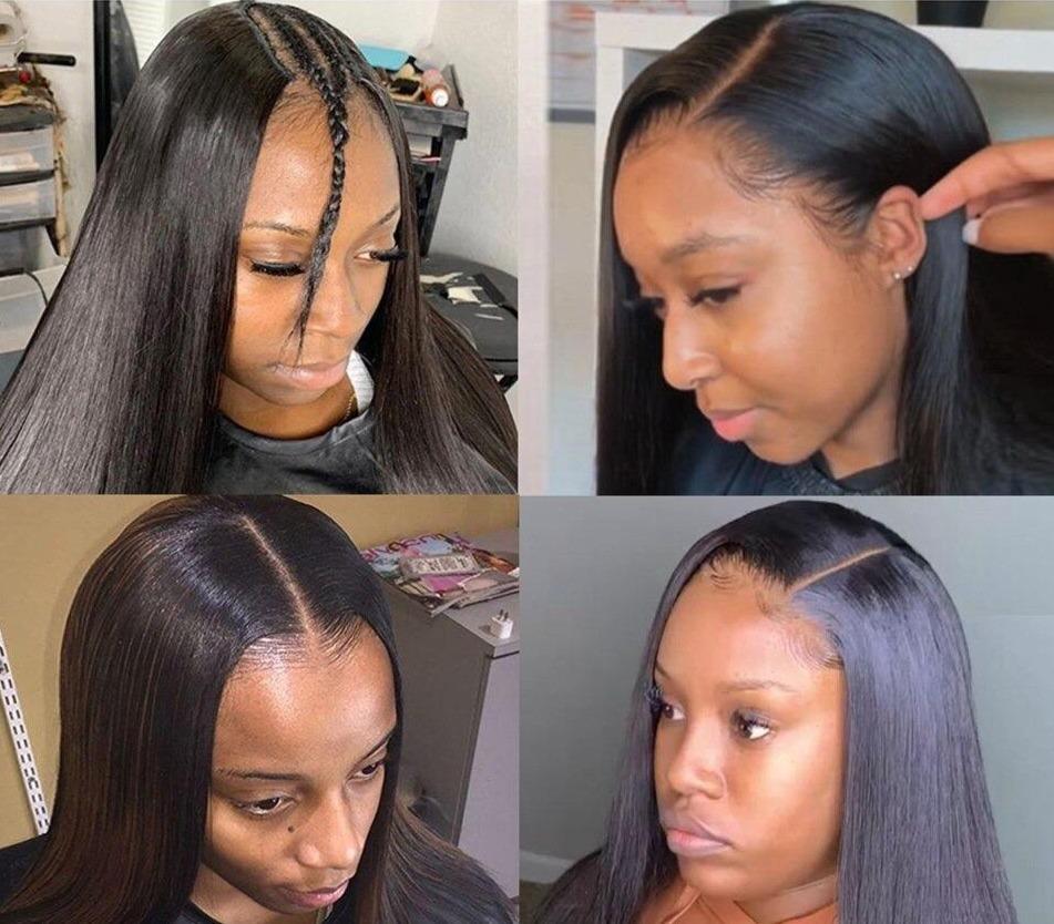 Short Bob U-part Straight Human Hair Wigs