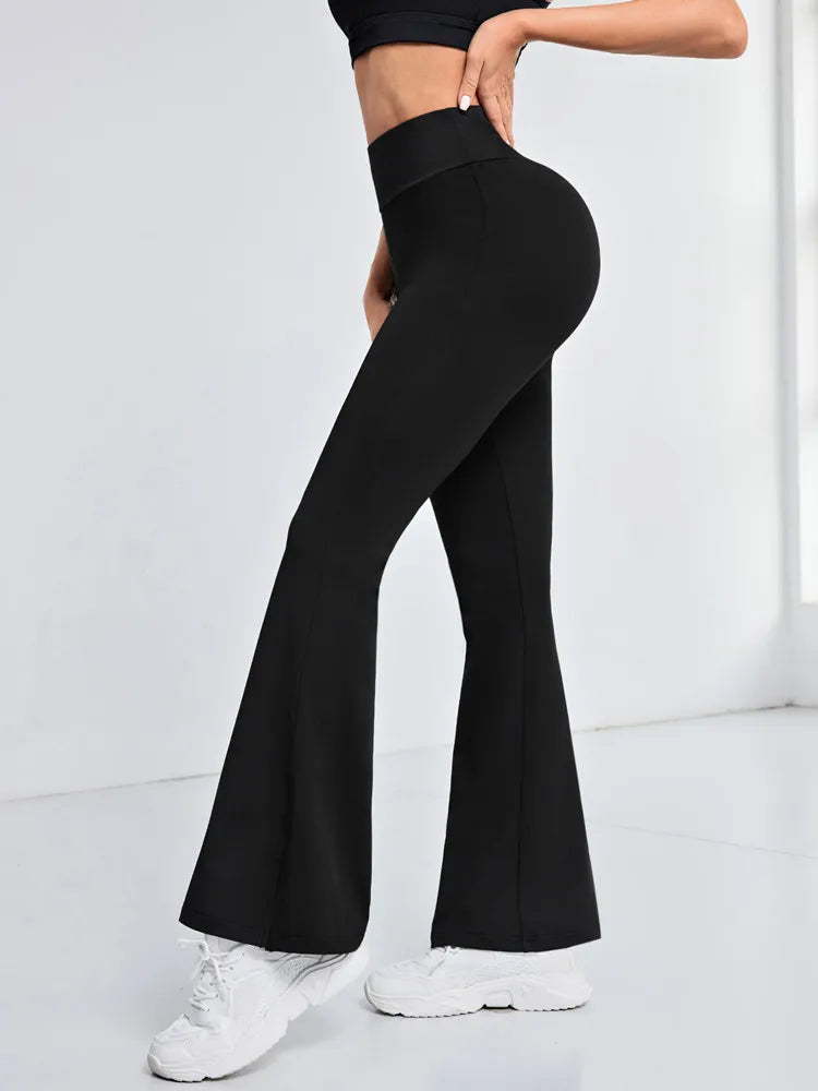 Flare Leggings Women High Waist Quick Dry Sports Pants Wide Leg Pants