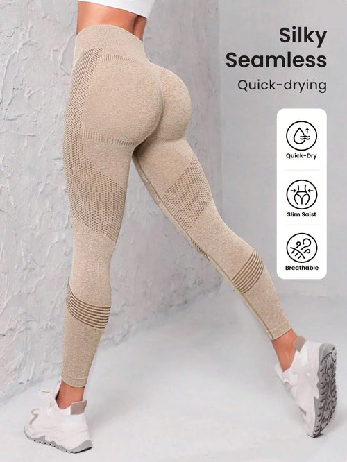 Seamless Wide Waistband Sports Leggings