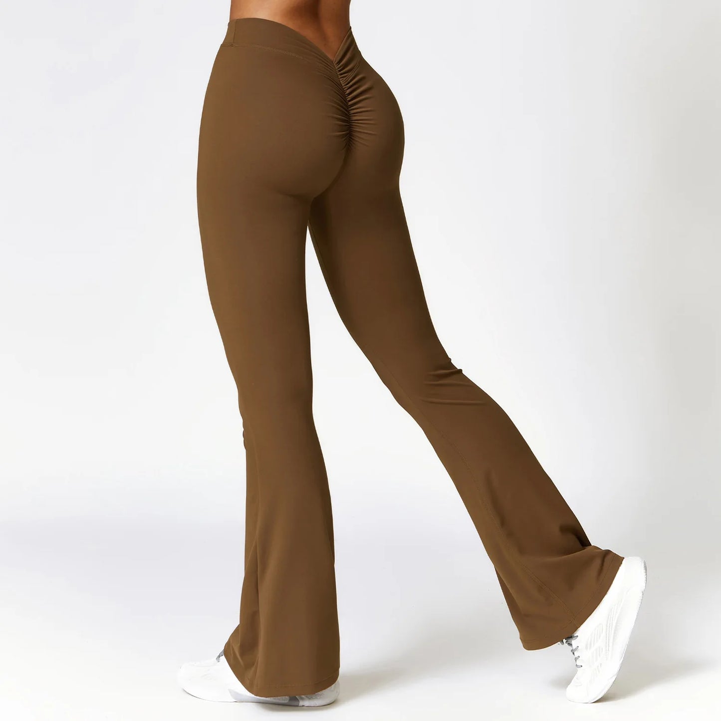 V-shaped Hip Yoga Pants Flare Leggings Women High Waist Wide Leg Pants