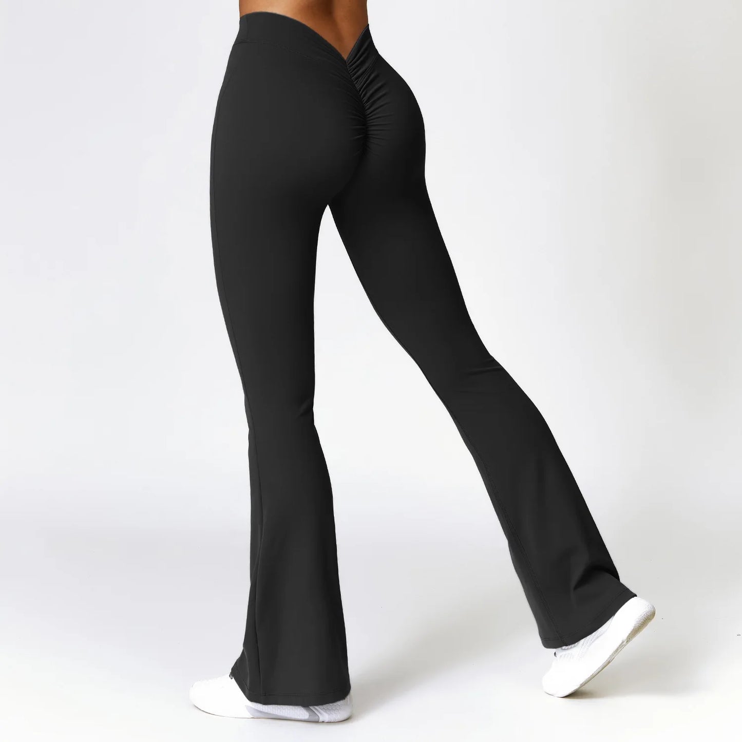 V-shaped Hip Yoga Pants Flare Leggings Women High Waist Wide Leg Pants