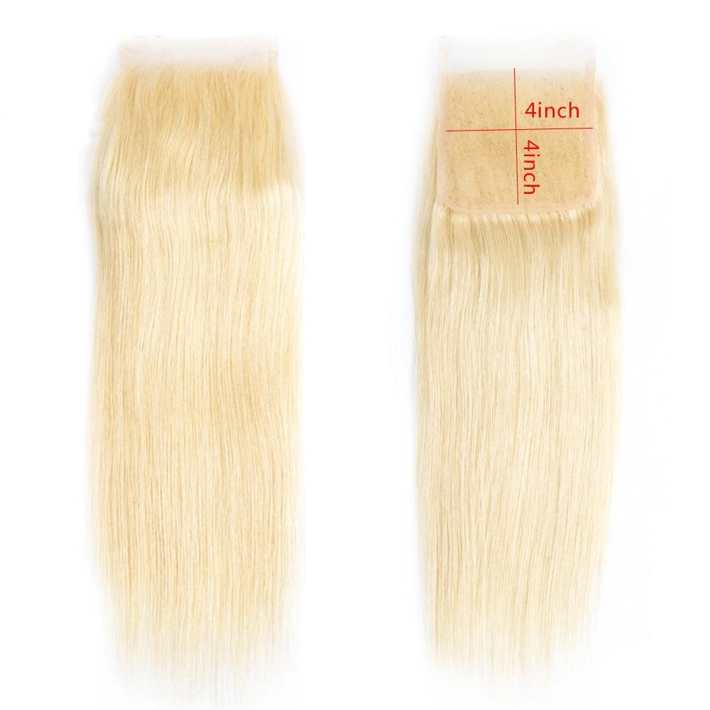 10A Grade Blonde 613 Straight BUNDLES with CLOSURES & FRONTALS