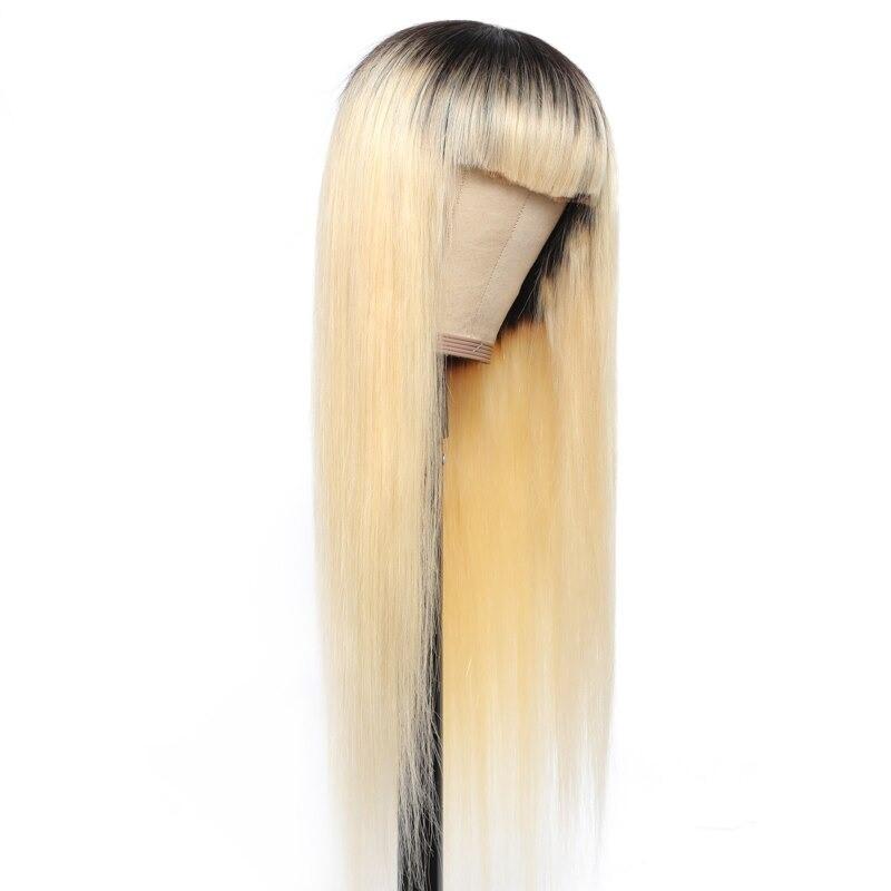 1B/613 Straight 180% Density 613 Wig with Bang 200% Density Human Hair