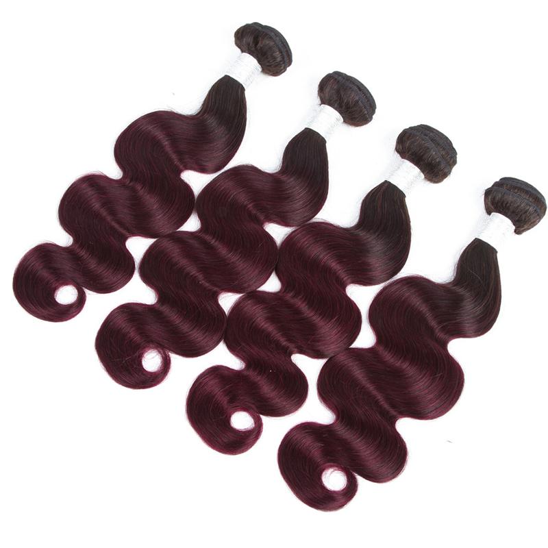 10A Grade Body Wave 1B/99j BUNDLES with CLOSURES & FRONTALS