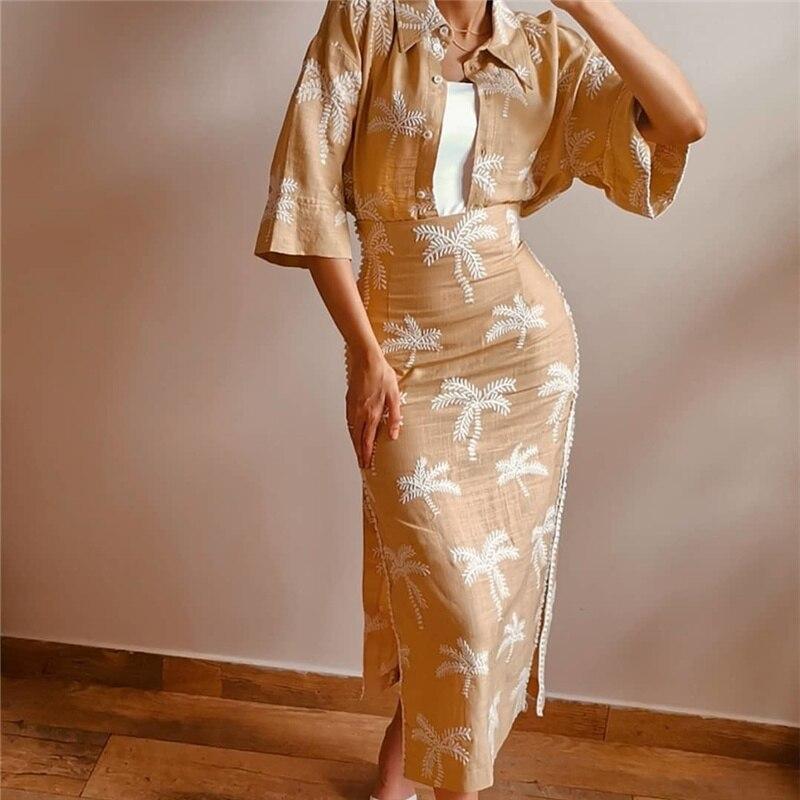 Summer Casual Woman Camel Print Short Tops Female Vintage Drawstring