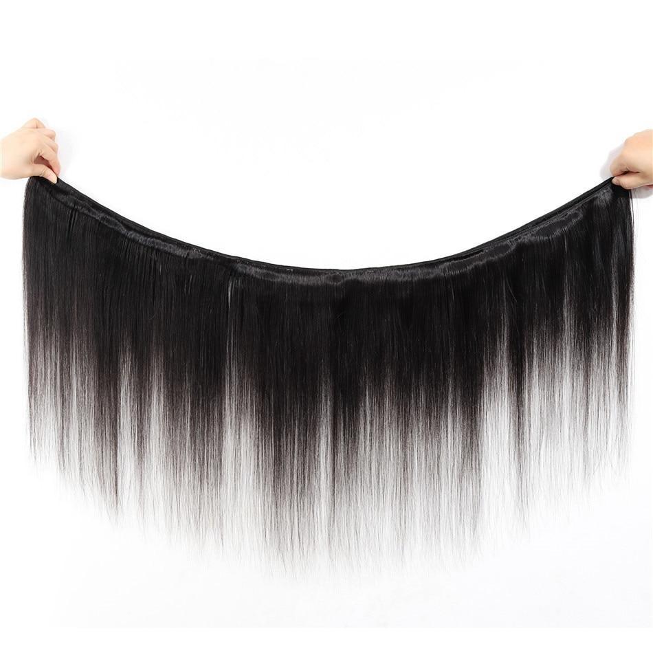 10A Grade 3/4 Straight Hair bundles with 13x4 Frontal