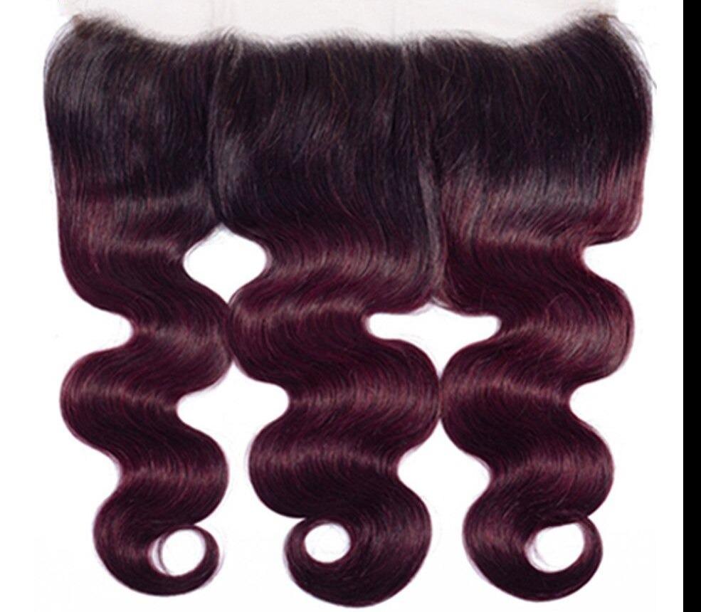 10A Grade Body Wave 1B/99j BUNDLES with CLOSURES & FRONTALS
