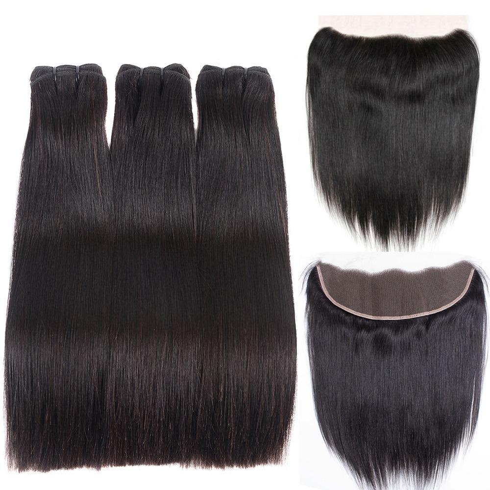 12A Grade Straight Hair BUNDLES with CLOSURES & FRONTAL