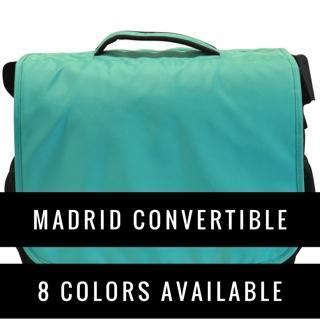 Obersee Madrid Diaper Messenger Bag | Convertible Backpack | Viola