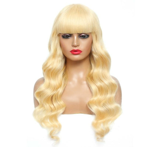 Body Wave 150% Density 613 Wig with Bang 180% Density Human Hair wigs