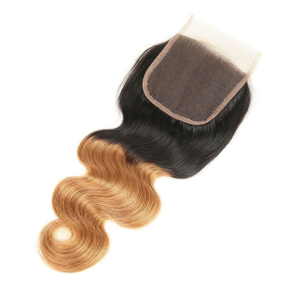 #27 Body Wave 10A Grade 1B/27 Hair BUNDLES with 4x4 CLOSURES & 13x4