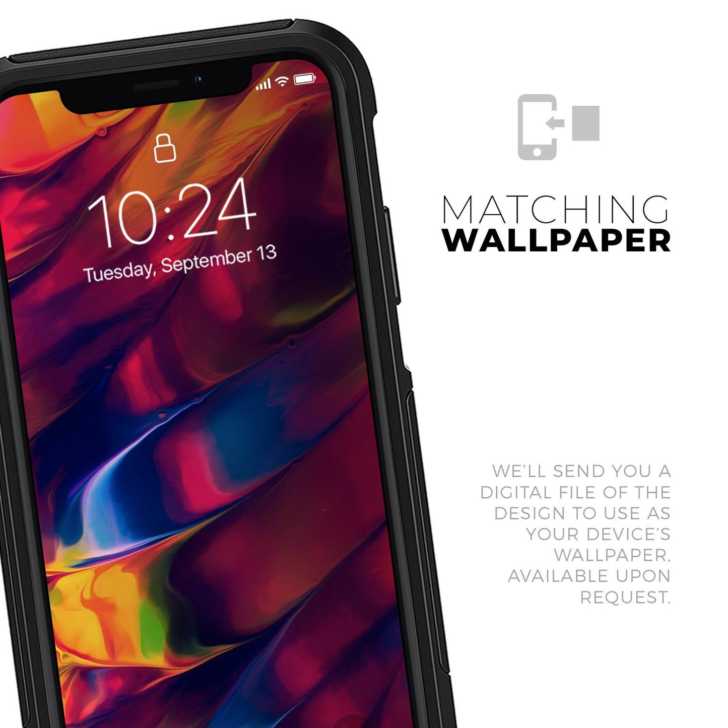Blurred Abstract Flow V13 - Skin Kit for the iPhone OtterBox Cases