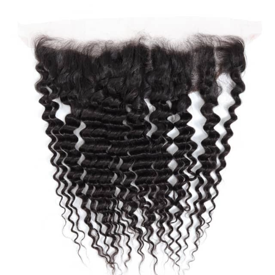 10A Grade THREE PART 13x4 Lace Frontal Remy Human Hair Closure With