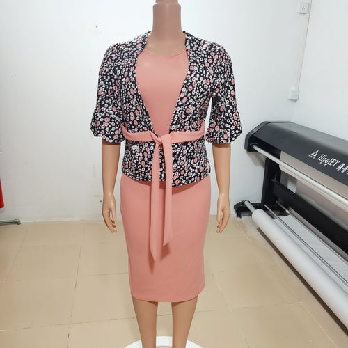 Women Maxi Dress 2021spring summer New Two piece sets Long Sleeve