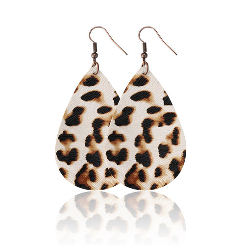Fashionable Leopard Earrings For Women 2021 Newest Leather Earrings