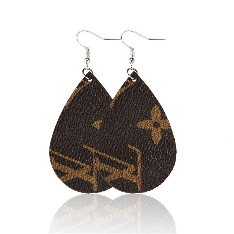 Fashionable Leopard Earrings For Women 2021 Newest Leather Earrings