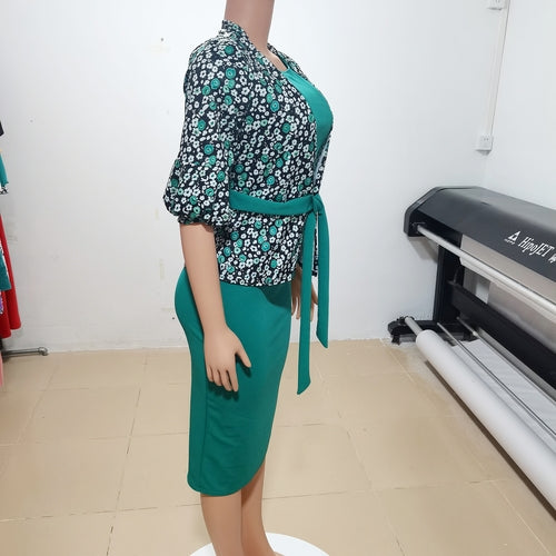 Women Maxi Dress 2021spring summer New Two piece sets Long Sleeve