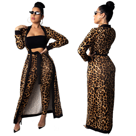Custom Logo European and American women's clothing leopard print