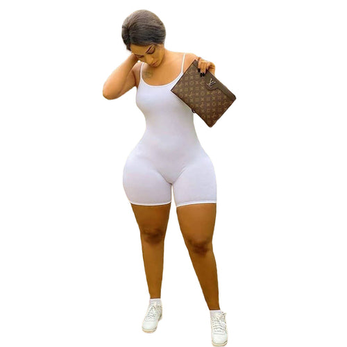 2021 high quality short sleeve jumpsuit for women solid rompers short