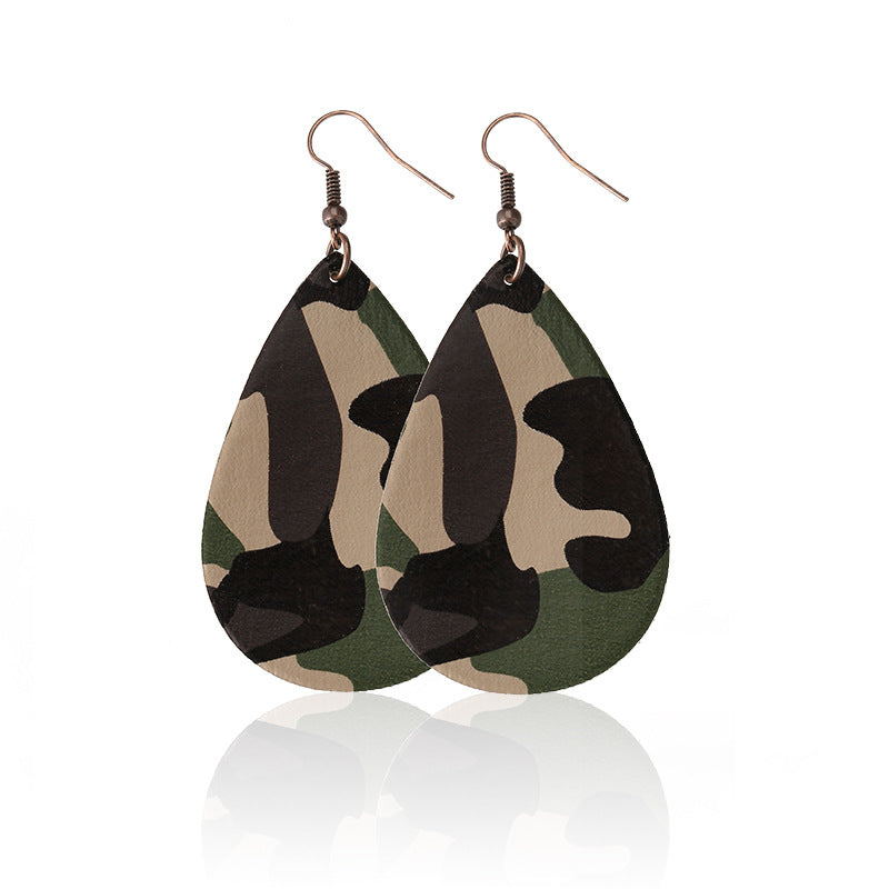 Fashionable Leopard Earrings For Women 2021 Newest Leather Earrings