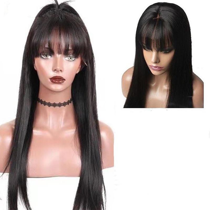 Straight Hair Wigs with Bang Human Hair Wigs