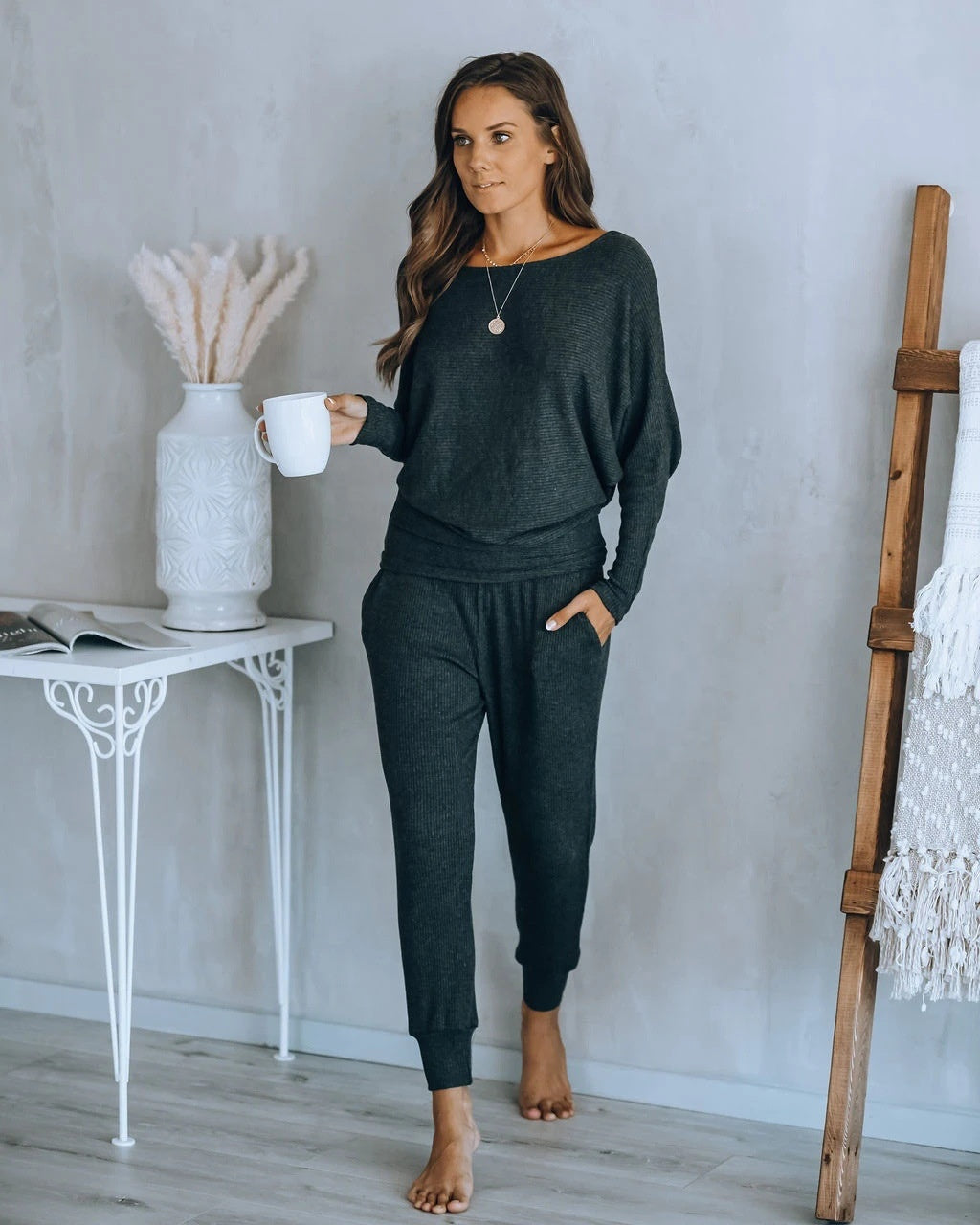 Factory Hot-selling Solid Color Homewear Casual Comfortable  Women's