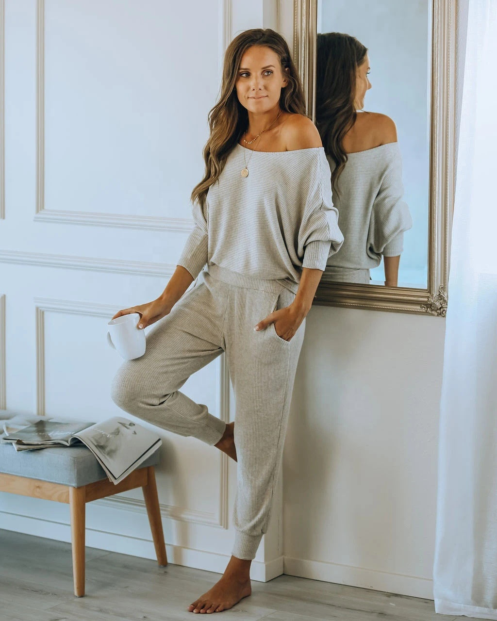 Factory Hot-selling Solid Color Homewear Casual Comfortable  Women's