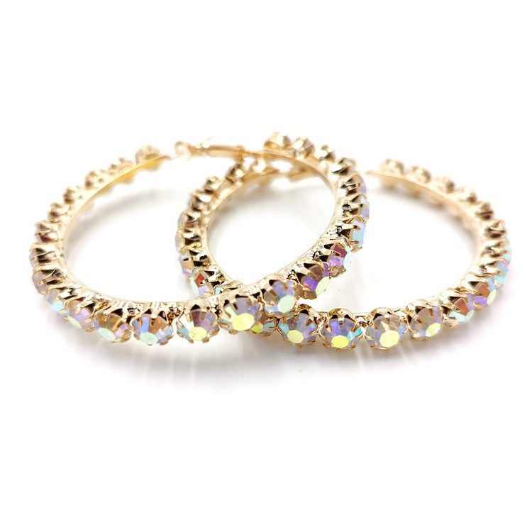 New fashion earrings women wholesale exquisite love simple super flash