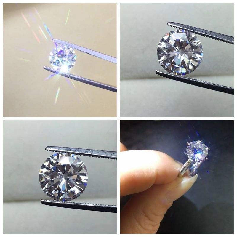 Earrings jewelry elegant lab diamond moissanite fashion gold plated