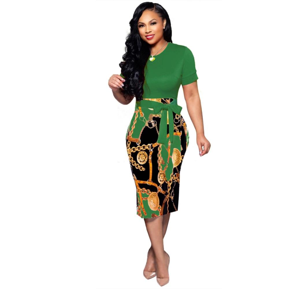 X9121 Hot-selling women's one-piece dresses with fashion printed