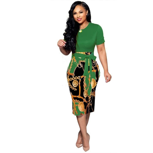 X9121 Hot-selling women's one-piece dresses with fashion printed