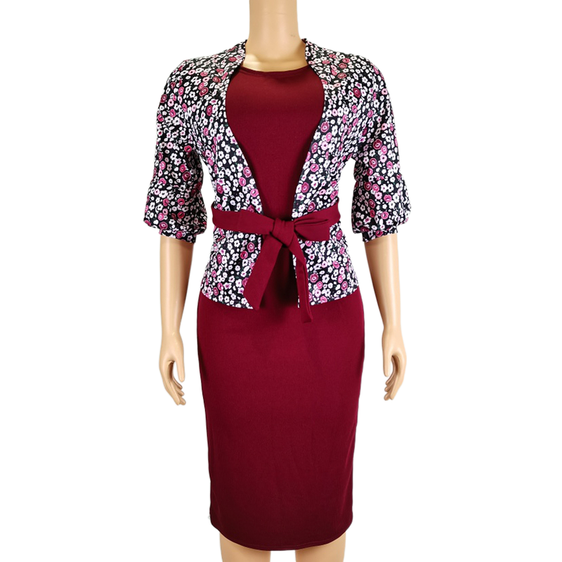 Women Maxi Dress 2021spring summer New Two piece sets Long Sleeve
