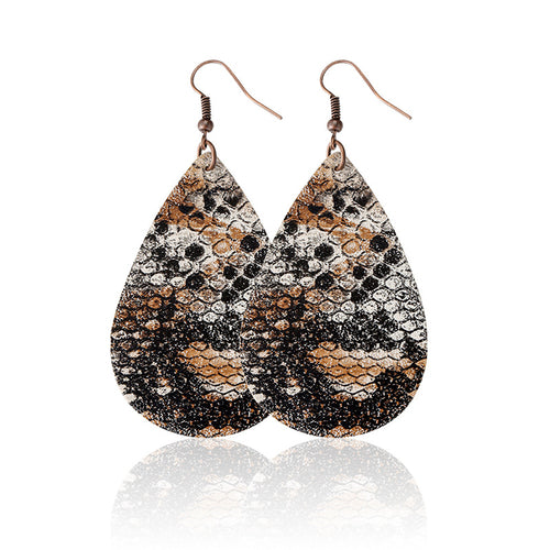 Fashionable Leopard Earrings For Women 2021 Newest Leather Earrings