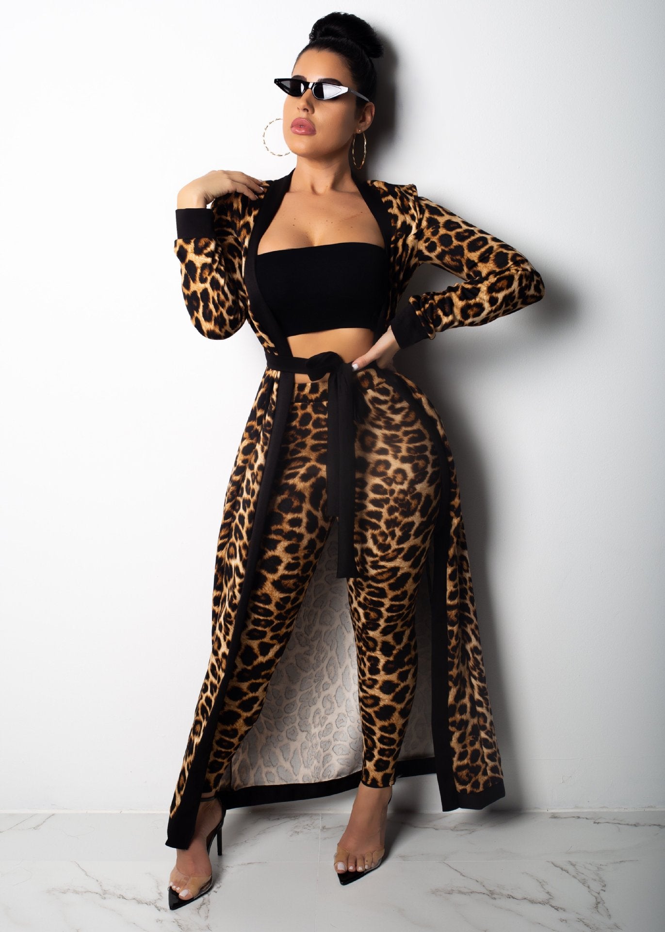 Custom Logo European and American women's clothing leopard print