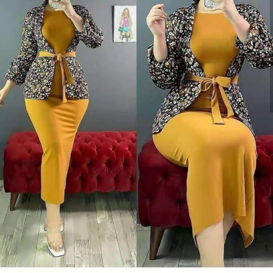 Women Maxi Dress 2021spring summer New Two piece sets Long Sleeve