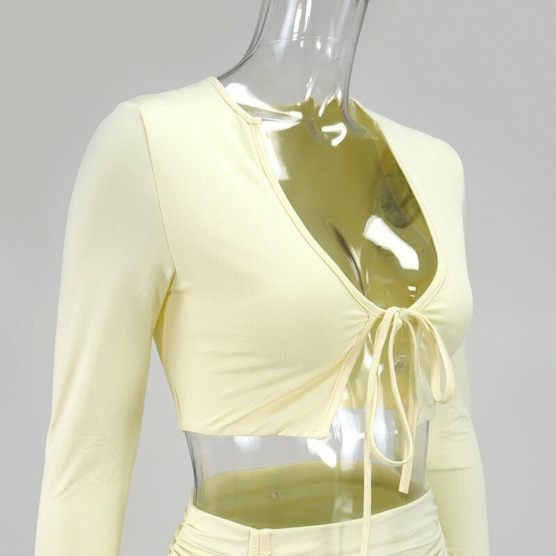 Crop Tops Mini Skirts Two Piece Set