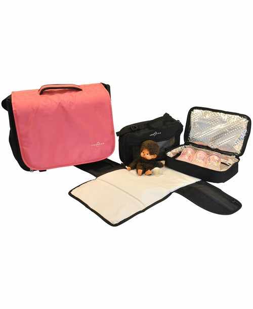 Obersee Madrid Diaper Messenger Bag | Convertible Backpack | Viola