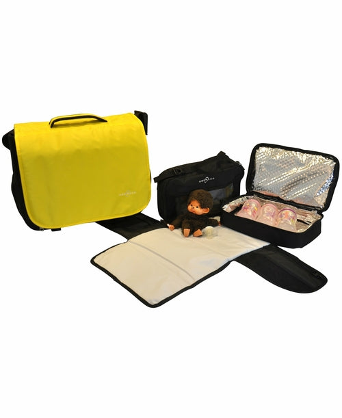 Obersee Madrid Diaper Messenger Bag | Convertible Backpack | Viola