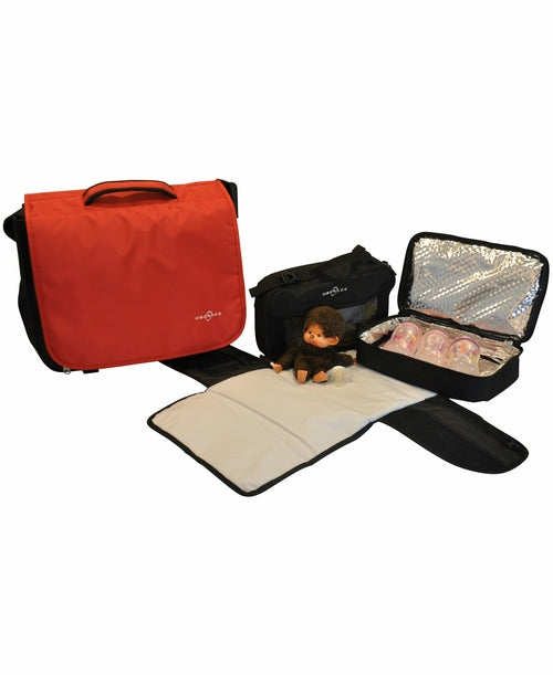 Obersee Madrid Diaper Messenger Bag | Convertible Backpack | Viola