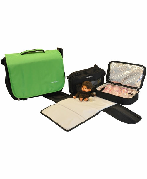 Obersee Madrid Diaper Messenger Bag | Convertible Backpack | Viola