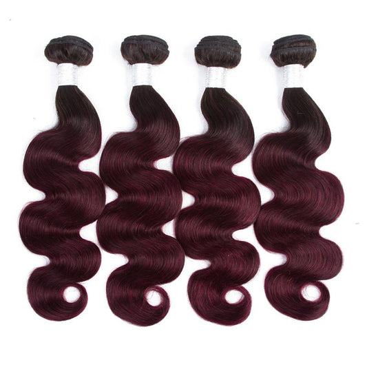 10A Grade Body Wave 1B/99j BUNDLES with CLOSURES & FRONTALS