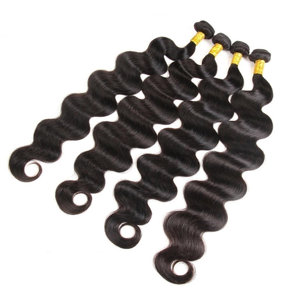 10A Grade 3/4 Body Wave bundles with 13x4 Frontal