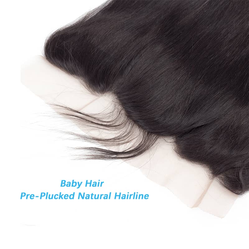 10A Grade 3/4 Straight Hair bundles with 13x4 Frontal