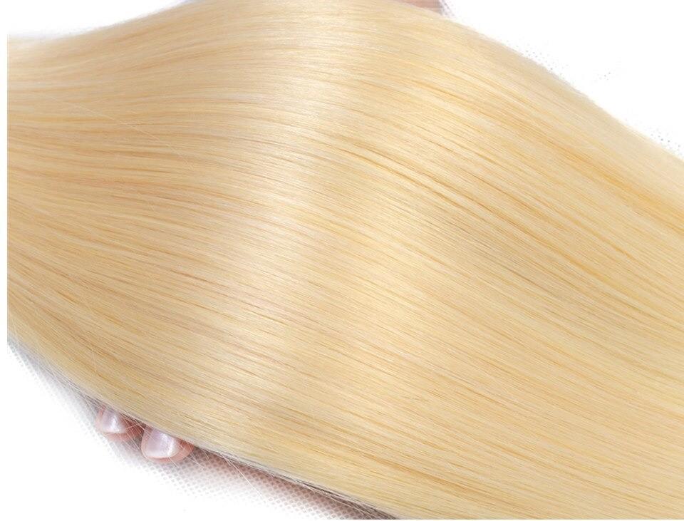 10A Grade Blonde 613 Straight BUNDLES with CLOSURES & FRONTALS