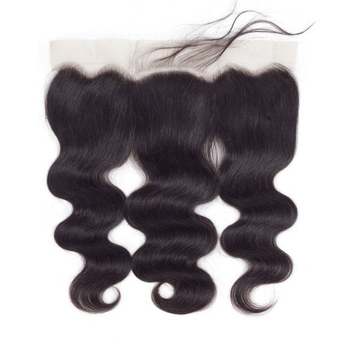 10A Grade THREE PART 13x4 Lace Frontal Remy Human Hair Closure With