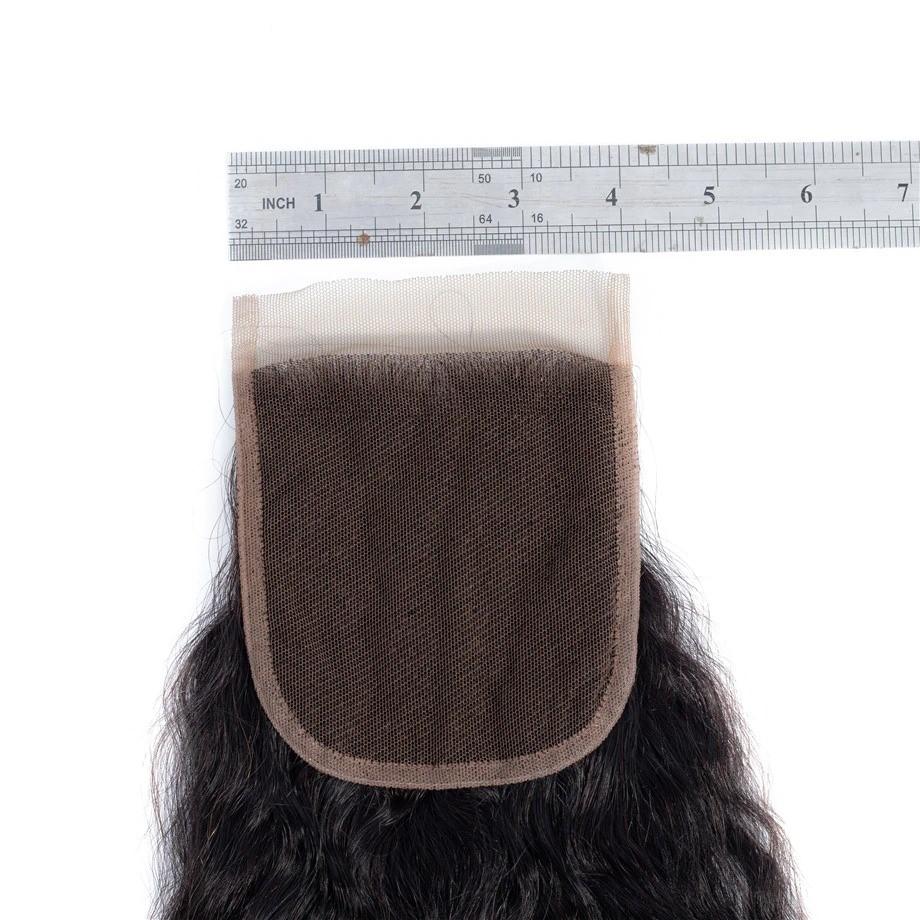 10A Grade Kinky Straight 4x4 Brazilian 5x5 Lace 6x6 Closure Remy Human